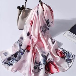 100% Silk Scarf/Shawl Floral rose